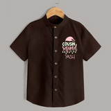 Cousin Stars Shirt | Personalized Clothing for Infants - CHOCOLATE BROWN - 0 - 6 Months Old (Chest 23")