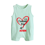 Cousin Delight Romper Suit / Sleeveless Romper | Customizable Baby Apparel - MINT GREEN - 0 - 5 Months Old (Chest 18")