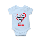 Cousin Delight Romper / Onesie | Customizable Baby Apparel - BABY BLUE - New Born (Chest 14")