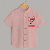 Cousin Delight Shirt | Customizable Baby Apparel - PEACH - 0 - 6 Months Old (Chest 23")