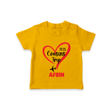 Cousin Delight T-Shirt | Customizable Baby Apparel - CHROME YELLOW - 0-5 Months Old (Chest 17")