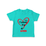 Cousin Delight T-Shirt | Customizable Baby Apparel - TEAL - 0-5 Months Old (Chest 17")