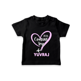 Cousin Delight T-Shirt | Customizable Baby Apparel - BLACK - 0-5 Months Old (Chest 17")