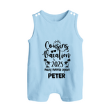 Cousin Adventures Romper Suit / Sleeveless Romper Outfit | Soft and Breathable - BABY BLUE - 0 - 5 Months Old (Chest 18")