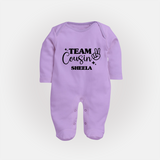 Cousin Circle Sleep Suit / Full Sleeve Bodysuit | Matching Outfits for Little Ones - LILAC - New Born (Chest 7.5")