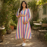 Rainbow Stripe Muslin Maternity collection