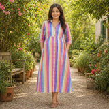Rainbow Stripe Muslin Maternity collection