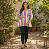 Rainbow Stripe Muslin Maternity collection