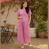 Pink Gingham Customized Maternity Dress