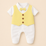 Adorable Waistcoat Romper | Classic Formal Outfit for Little Ones