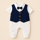 Adorable Waistcoat Romper | Classic Formal Outfit for Little Ones