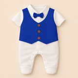 Adorable Waistcoat Romper | Classic Formal Outfit for Little Ones