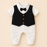 Adorable Waistcoat Romper | Classic Formal Outfit for Little Ones