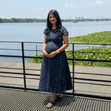 Navy Blue Maternity Dress – Comfortable Everyday Wear for Moms-to-Be