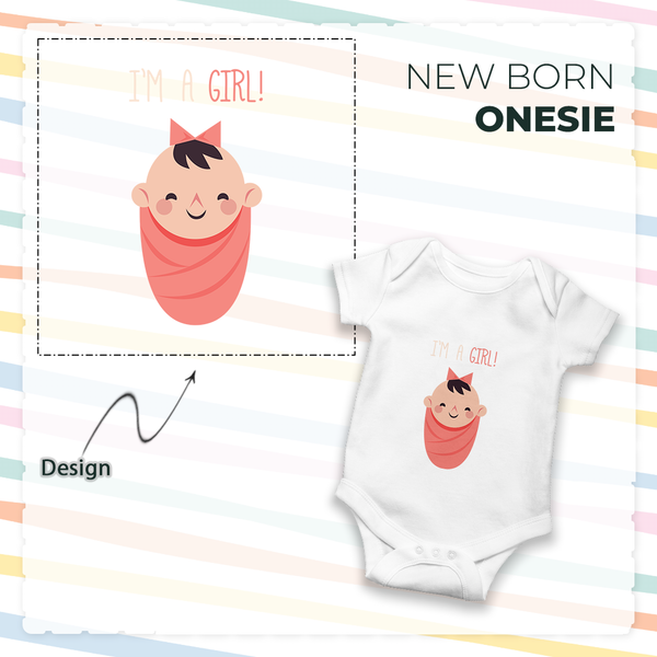Newborn Baby Onesies with Sweet and Simple Designs
