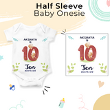 12-Month Personalized Monthly Baby Onesie Combo Pack