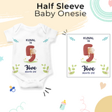 12-Month Personalized Monthly Baby Onesie Combo Pack
