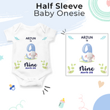 A Onesie For Every Month | 12-Month Personalized Monthly Baby Onesie Combo Pack