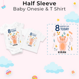 12-Month Personalized Monthly Baby Romper Combo Pack