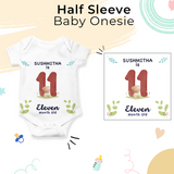 12-Month Personalized Monthly Baby Onesie Combo Pack
