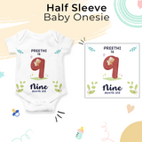 12-Month Personalized Monthly Baby Onesie Combo Pack