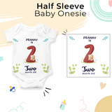 12-Month Personalized Monthly Baby Onesie Combo Pack