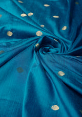 Royal Teal & Gold Baby Ethnic Romper – Traditional Festive Silk Outfit for Babies