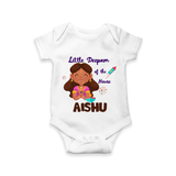 Little Deepam Diwali Romper - WHITE - New Born (Chest 14")