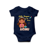 Little Deepam Diwali Romper - NAVY BLUE - New Born (Chest 14")