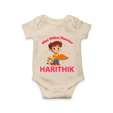 Mini Mithai Monster Romper - IVORY - New Born (Chest 14")