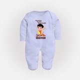 Diwali Outfit Star Full Body Suit - BABY BLUE - New Born (Chest 7.5")
