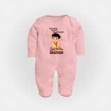 Diwali Outfit Star Full Body Suit - BABY PINK - New Born (Chest 7.5")