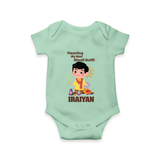 Diwali Outfit Star Romper - MINT GREEN - New Born (Chest 14")