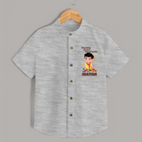 Diwali Outfit Star Shirt - GREY - 0 - 6 Months Old (Chest 23")