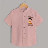 Diwali Outfit Star Shirt - PEACH - 0 - 6 Months Old (Chest 23")