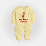 Kutty Pattasu Full Body Suit - PASTEL YELLOW - New Born (Chest 7.5")