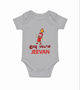 Kutty Pattasu Romper - GREY - New Born (Chest 14")