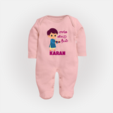 Little Deepam Boy Full Body Suit - BABY PINK - New Born (Chest 7.5")