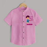 Little Deepam Boy Shirt - BABY PINK - 0 - 6 Months Old (Chest 23")
