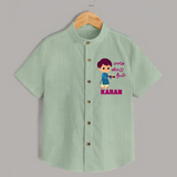 Little Deepam Boy Shirt - MINT GREEN - 0 - 6 Months Old (Chest 23")