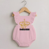 Shubh Diwali Sparkle Romper Frock - BABY PINK - 0 - 3 Months Old (Chest 19")