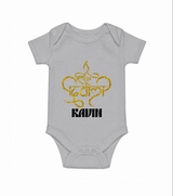 Shubh Diwali Sparkle Romper - GREY - New Born (Chest 14")