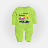 Little Spark Big Dhamaka Full Body Suit - LIME GREEN - New Born (Chest 7.5")