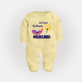 Little Spark Big Dhamaka Full Body Suit - PASTEL YELLOW - New Born (Chest 7.5")