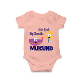 Little Spark Big Dhamaka Romper - PEACH - New Born (Chest 14")