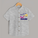 Little Spark Big Dhamaka Shirt - GREY - 0 - 6 Months Old (Chest 23")