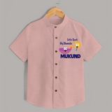 Little Spark Big Dhamaka Shirt - PEACH - 0 - 6 Months Old (Chest 23")