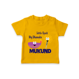 Little Spark Big Dhamaka Tshirt - CHROME YELLOW - 0-5 Months Old (Chest 17")