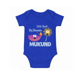 Little Spark Big Dhamaka Romper - COBALT BLUE - New Born (Chest 14")