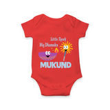 Little Spark Big Dhamaka Romper - RED - New Born (Chest 14")